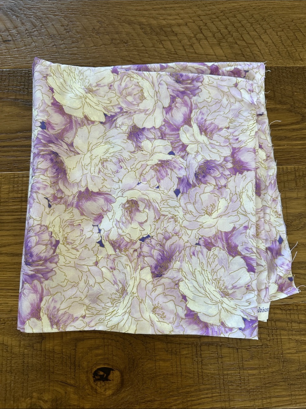 Purple & Metallic Gold Floral Fabric!